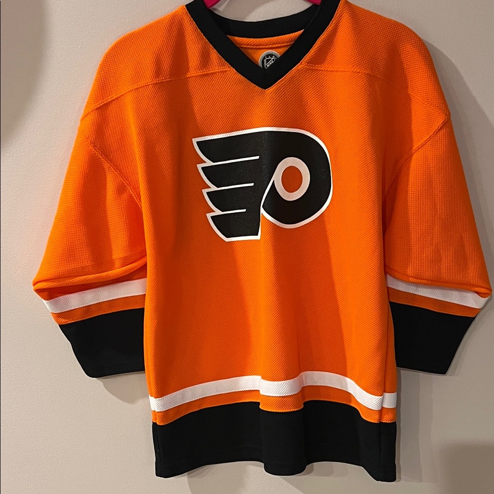 NHL Kids Orange and Black Hockey Jersey with Bold Front  Philadelphia Flyers